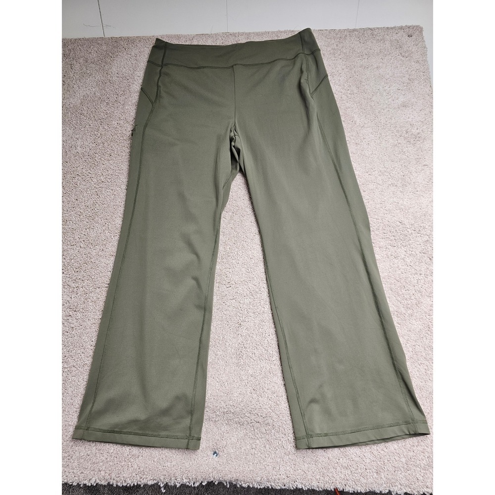Duluth Trading Co NoGA Classic Pants Womens XL x 31 Olive Green Supplex Nylon